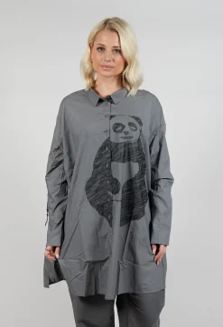 Rundholz Black Label Dresses^Oversized Shirt Dress in Rock Print