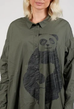 Rundholz Black Label Dresses^Oversized Shirt Dress in Camp Print