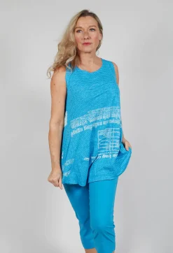 Rundholz Black Label Tops^Oversized Top with High Low Hem in Malibu Print