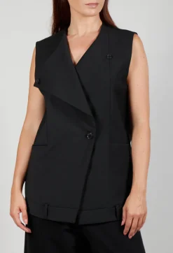 Mei Meij Jackets^Oversized Waistcoat in Nero
