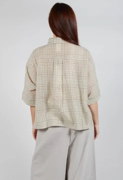 SOH Shirts & Blouses^Oversized Wool Shirt in Beige Check