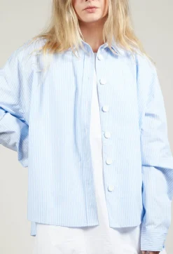 Amici Shirts & Blouses^Oxford Shirt in Striped Blue