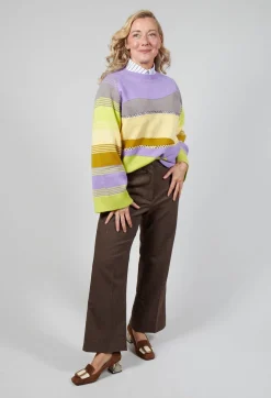 Beatrice B Shirts & Blouses^Oxford Striped Shirt with Statement Pockets in Violet