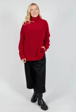 La Vaca Loca Tops^Pablo Knitted Jumper in Fire Red