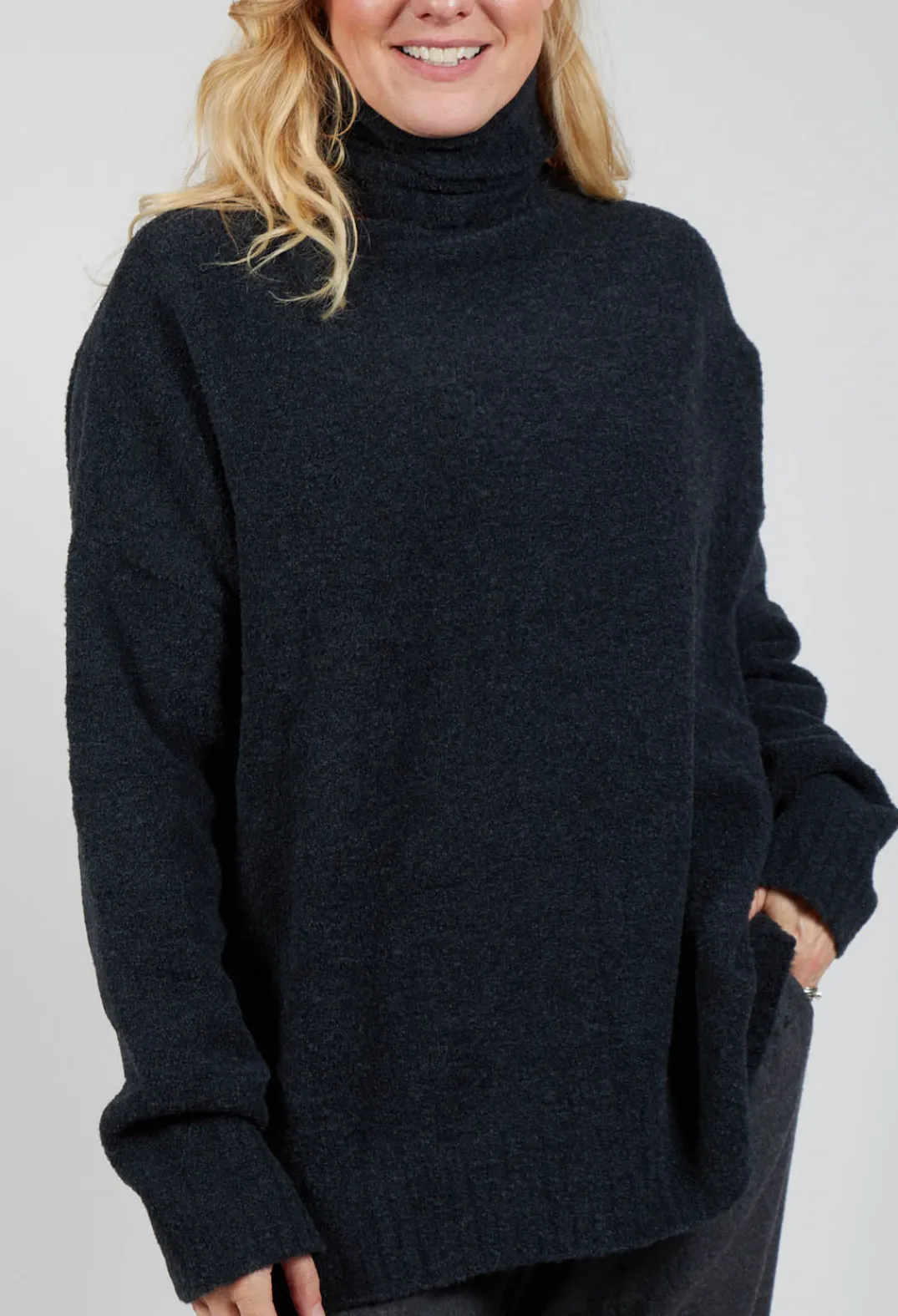 La Vaca Loca Tops^Pablo Knitted Jumper in Phantom Grey