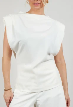 Stefano Mortari Tops^Padded Blouse in Cream