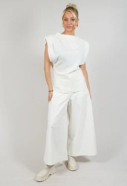 Stefano Mortari Tops^Padded Blouse in Cream