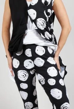 Bread and Butter Leggings^Paint Polka Dot Print Leggings in Black