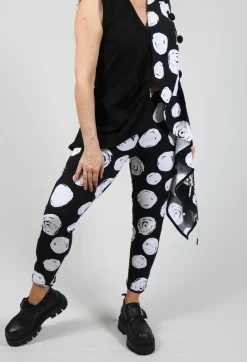 Bread and Butter Leggings^Paint Polka Dot Print Leggings in Black