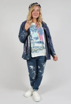 Magnolia Pearl Jackets^Paint Splatter Crop Tancy Coat in Workwear