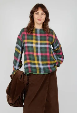 Eka Tops^Palm Top in Green Multicolour