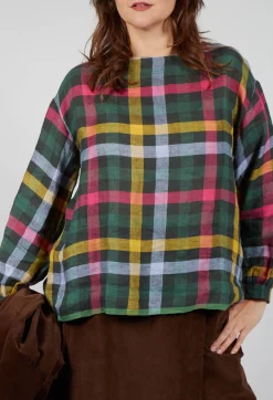 Eka Tops^Palm Top in Green Multicolour