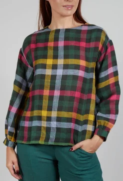 Eka Tops^Palm Top in Green Multicolour