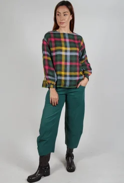 Eka Tops^Palm Top in Green Multicolour