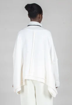Moyuru Jumpers^Panelled Knit Jumper in Cream
