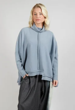 Moyuru Jumpers^Panelled Knit Jumper in Grey