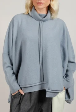 Moyuru Jumpers^Panelled Knit Jumper in Grey