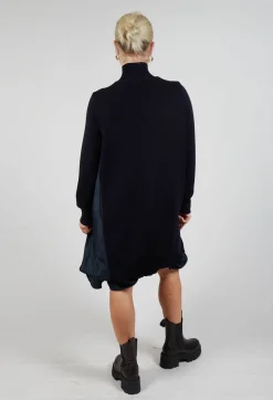 Mei Meij Dresses^Panelled Sweater Dress in Dark Navy