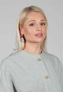 Alice Visin Earrings^Paper Mache Earring in Red/Colour Mix