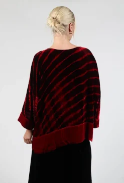 Bianco Levrin Tops^Paris Shirt in Bordeaux and Red