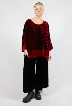 Bianco Levrin Tops^Paris Shirt in Bordeaux and Red
