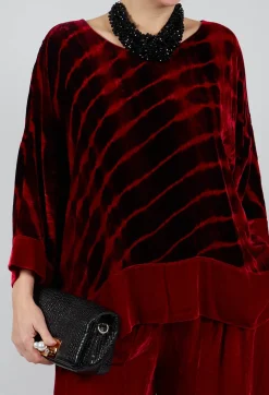 Bianco Levrin Tops^Paris Shirt in Bordeaux and Red