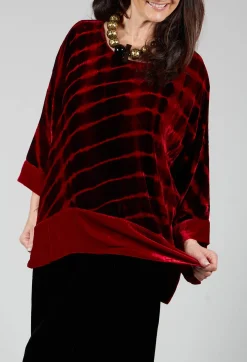 Bianco Levrin Tops^Paris Shirt in Bordeaux and Red