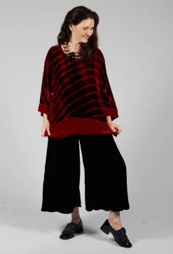 Bianco Levrin Tops^Paris Shirt in Bordeaux and Red
