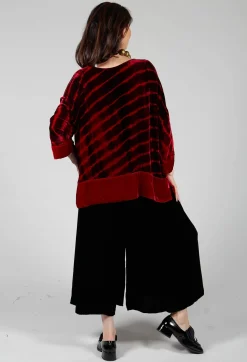 Bianco Levrin Tops^Paris Shirt in Bordeaux and Red
