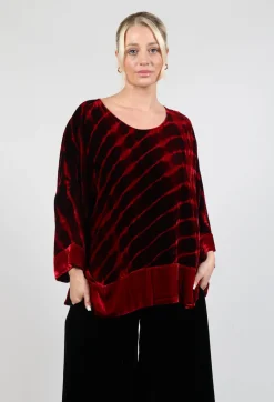 Bianco Levrin Tops^Paris Shirt in Bordeaux and Red