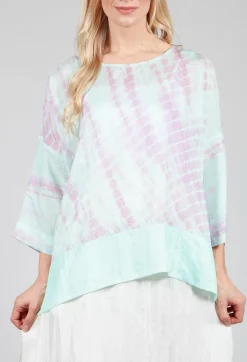 Bianco Levrin Shirts & Blouses^Paris Shirt in Lilla and Acqua