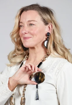 Angela Caputi Brooches^Part Pendant Brooch in Galassia