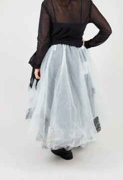Bread and Butter Skirts^Patch Print Tulle Skirt in White