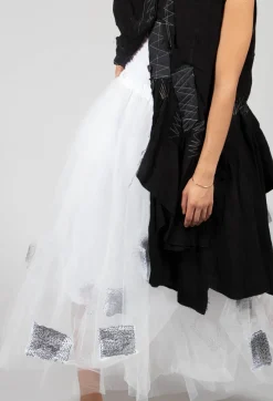 Bread and Butter Skirts^Patch Print Tulle Skirt in White