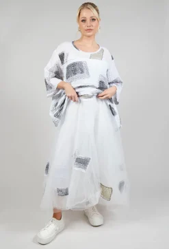 Bread and Butter Skirts^Patch Print Tulle Skirt in White