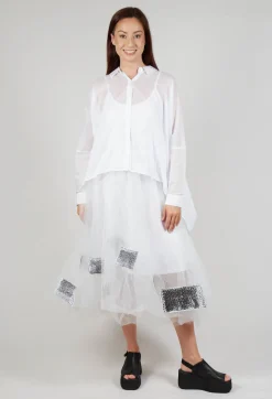 Bread and Butter Skirts^Patch Print Tulle Skirt in White