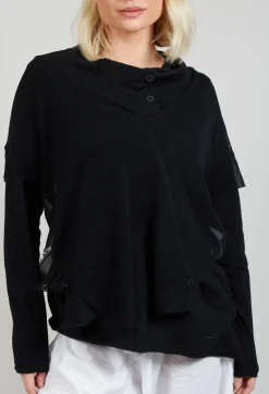 Pal Offner Jackets^Patched Cropped Jacket in Black