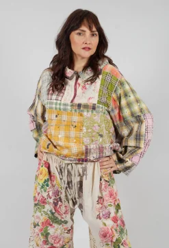Magnolia Pearl Tops^Patchwork Asher Pullover in Madras Rainbow