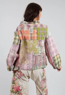 Magnolia Pearl Tops^Patchwork Asher Pullover in Madras Rainbow