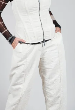 Masnada Trousers^Pattern Trousers in Chalk