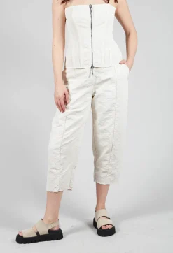 Masnada Trousers^Pattern Trousers in Chalk
