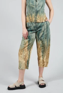 Masnada Trousers^Pattern Trousers in Petrol and Tea