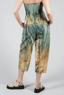 Masnada Trousers^Pattern Trousers in Petrol and Tea