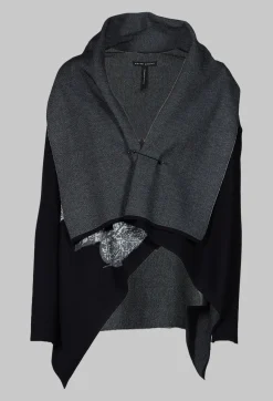 Sarah Pacini Knitwear|Cardigans^Patterned Cardigan in black