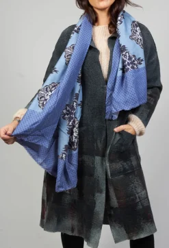 Niù Scarves^Patterned Scarf in Jeans