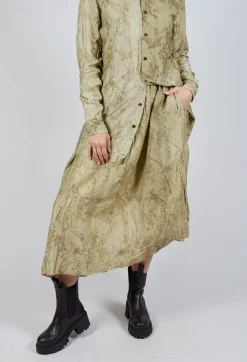 Aleksandr Manamis Skirts^Patterned Skirt in Moss