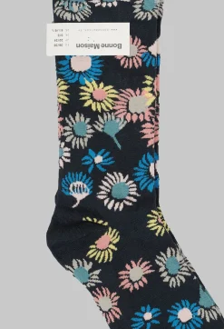Bonne Maison Socks^Patterned Socks in Tournesol Ardoise