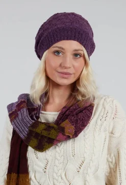 Butapana Hats^Patterned Wool Hat in Iris