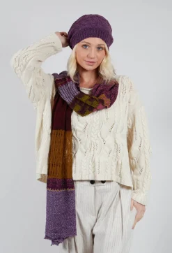 Butapana Hats^Patterned Wool Hat in Iris