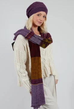 Butapana Hats^Patterned Wool Hat in Iris
